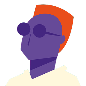 illustration of a cool person wearing sunglasses