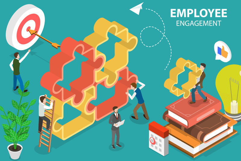 employee engagement illustration of diverse and challenging tasks