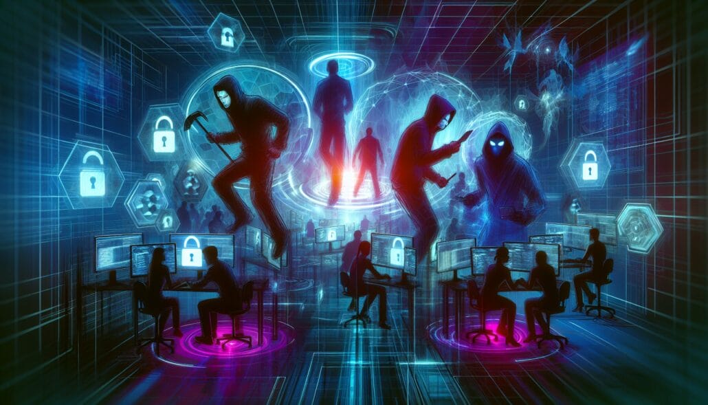 Illustration of cybersecurity and data protection in the tech sector