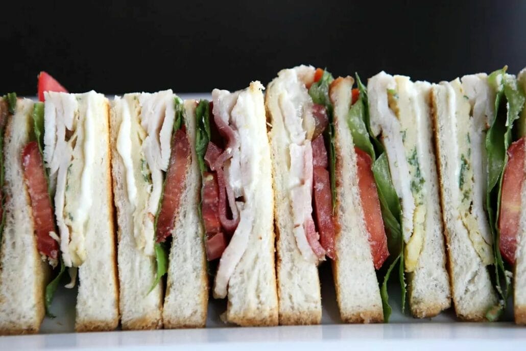 Power-packed chicken club sandwiches for sustained energy on the work site.