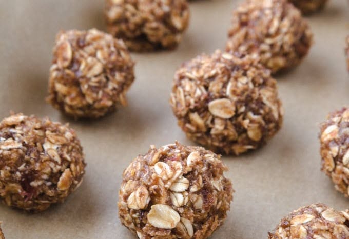 Homemade peanut butter and jelly bites from mealswithmaggie.com