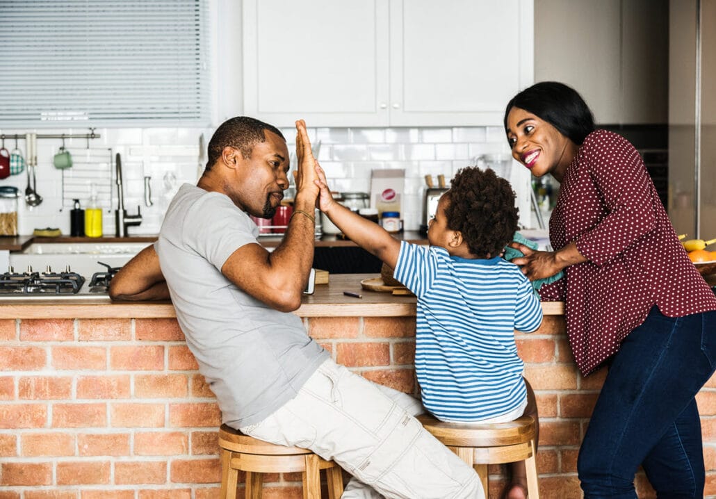 Family spending quality time together